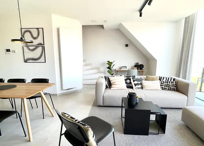 Molo Roof - Stylish Penthouse With Marina View Within Walking Distance From The Sea - 15 Km From Bruges דירה